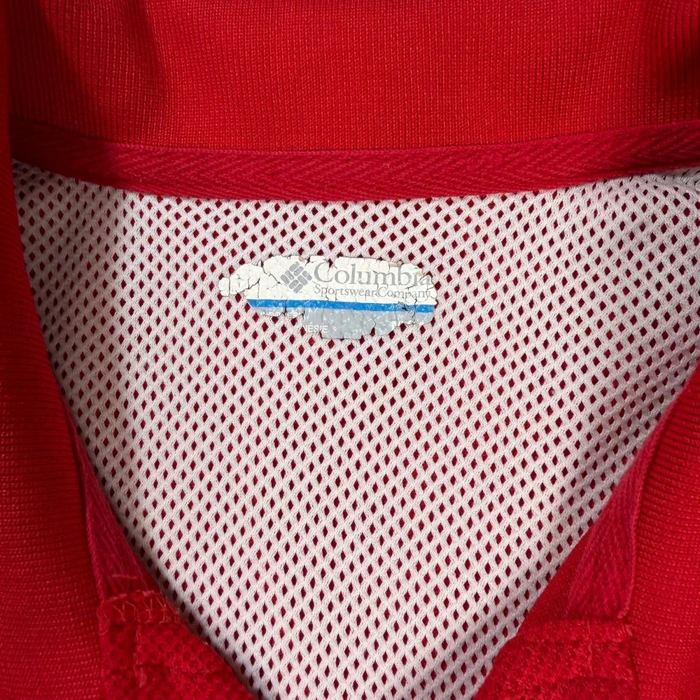 Columbia PFG Polo Mens Medium‎ Red Georgia Bulldogs NCAA Omni-Shade Vented Back